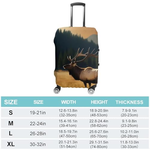 Elk In The Meadow Luggage Cover Travel Suitcase Covers for Luggage Elastic Carry on Luggage Covers for Suitcase Tsa Approved Washable Luggage Sleeve Protector Fits 18-32 Inch XL2