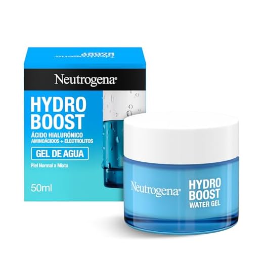 Neutrogena Hydro Boost Gel de agua (50 ml), gel hidratante facial con ácido hialurónico y aminoácidos, 72 horas de hidratación, fórmula no grasa, para piel normal o mixta