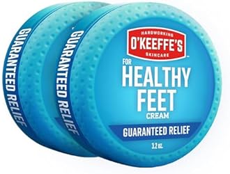 O'Keeffe's for Healthy Feet Foot Cream - 3.2 oz Jar (2 Pack) - Guaranteed Relief for Extremely Cracked, Dry Feet, Repairing Skincare, Instantly Boosts and Retains Moisture Levels