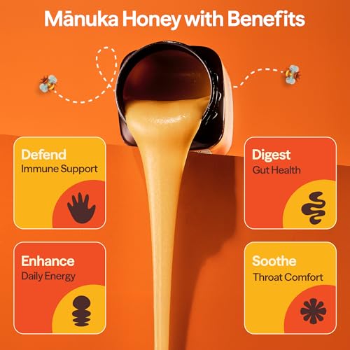 Image of Wedderspoon Raw Mānuka Honey 150+ MGO, 8.8 Oz, Unpasteurized New Zealand Honey, Non-GMO, BPA-Free Jar, Superfood & Natural Wellness Support