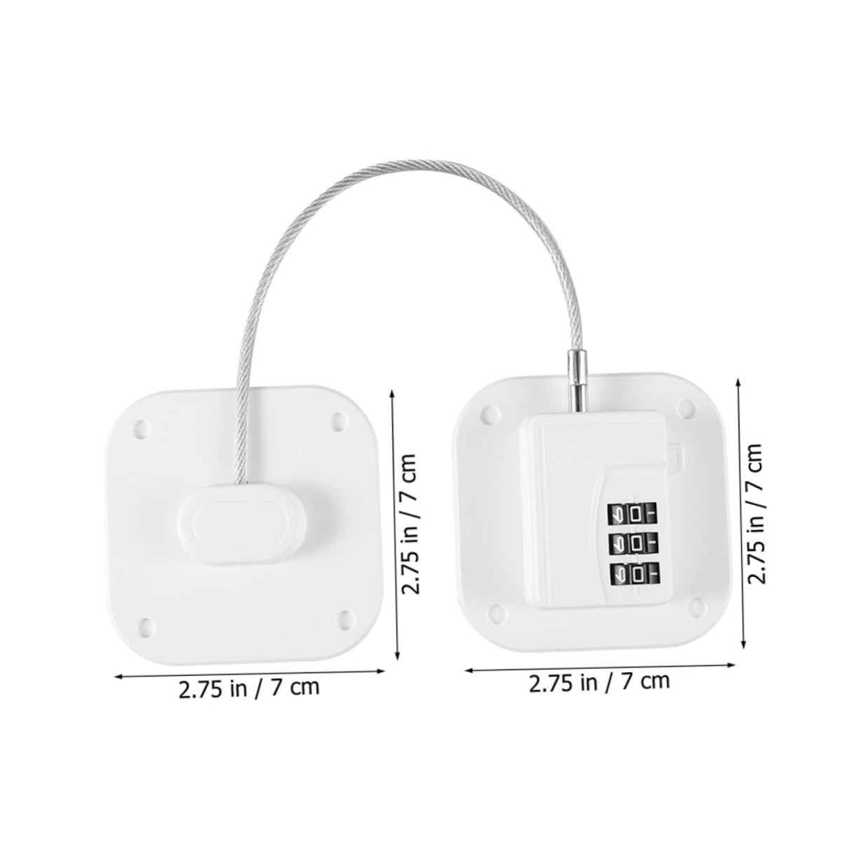 VICASKY Cerradura De Combinación Para Refrigerador De 6 Piezas Sin Perforar Y Cerradura De Seguridad Multifuncional Cuadrado Cerraduras De Puerta Cerradura De Refrigerador