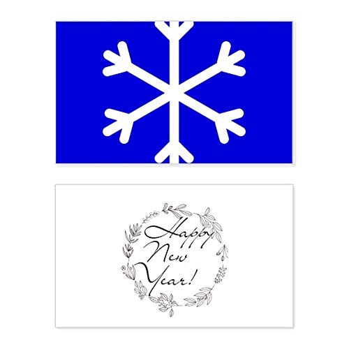 Tarjeta de advertencia informativa Snow Blue Square con texto en inglés
