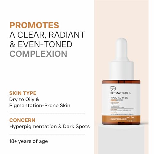 Image of DERMATOUCH Kojic Acid 2% Serum | Best for Hyperpigmentation, Uneven Skin Tone & Dark Spots | For Both Men & Women | 20ml