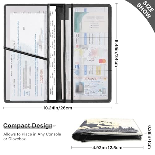 Organizador de auto de cuero Slim miniatura 3