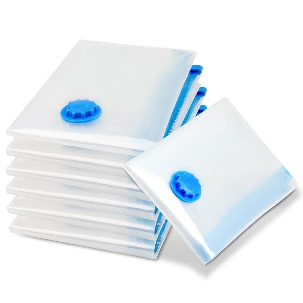 6 x STRONG VACUUM STORAGE SPACE SAVING BAGS VAC BAG SPACE SAVER VACUM BAG COMPRESSED CLOTHES (50CM x 60CM)