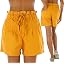 Four Pocket Paperbag Shorts - Ash Mustard