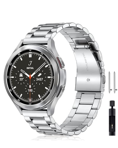 Zkius 24mm Quick Release Watch Band,Stainless Stee Replacement Watch Strap for Tissot chronograph/Casio GMa-s2100/Guess Multifunction Watch(Silver)