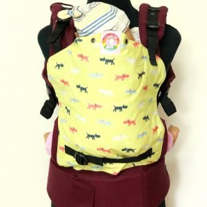 Cookiie Soft Structured Baby Carrier Doggy Days on Plum Purple (Embrace)