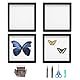 4 Stück Insekten Vitrine Sammelbox mit Transparentem Fenster 15,1x15,1cm Insektensammlung mit Schaumstoffplatten Insekten Schaukasten für Bug Hobbyist