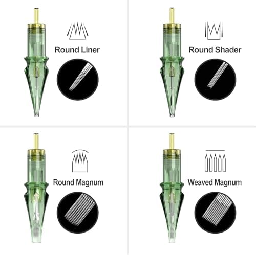 Solong Tattoo Needle Cartridge,Solong Pro 20Pcs Disposable Tattoo Needles 1207 Round Liner X-Taper Tattoo Cartridge Needles EN01S-20-1207RL-X — view 2