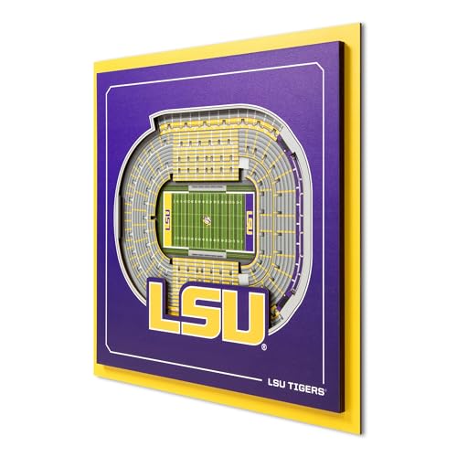 Image of YouTheFan Officially-licensed NCAA Stadium Series 3D Wall Art - multi-layer team stadium replica, detailed sports fan gift, indoor decor