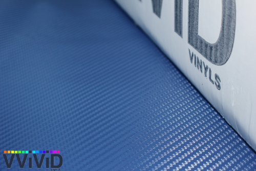 Image of VViViD XPO Electric Blue 3D Carbon Fiber Vinyl Wrap Roll with Air Release Technology (5ft x 5ft)