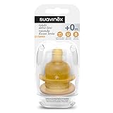 2 unidades Suavinex - Juego de 2 tetinas de punta redonda de látex, 0 + meses