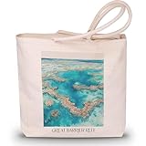 favplace Shopping Tasche mit Städtemotiv Great Barrier Reef Australien Tote Bag - Shopper bzw. Einkaufstasche für Fernweh oder Heimat - Reise Daybag - Jutebeutel