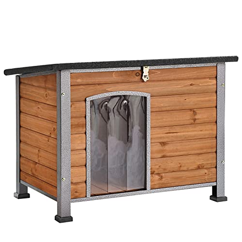 Dog House for Small to Large Sized Dogs, Indoor Outdoor Doghouse Puppy Shelter with Elevated Floor Durable Waterproof Dog Kennel, Dog Home with Iron Frame - Anti Bite