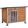 Dog House for Small to Large Sized Dogs, Indoor Outdoor Doghouse Puppy Shelter with Elevated Floor Durable Waterproof Dog Kennel, Dog Home with Iron Frame – Anti Bite