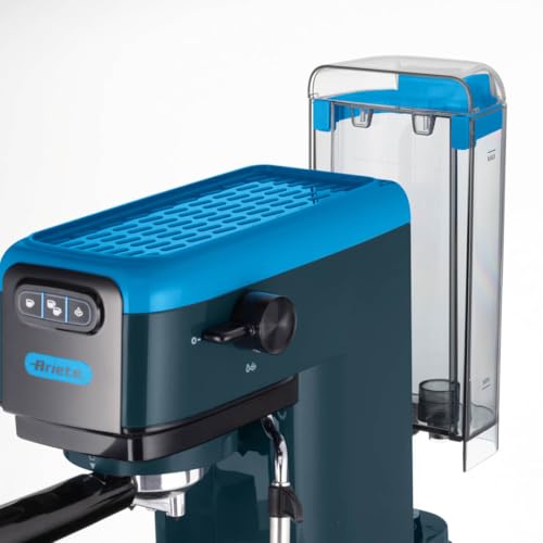 Ariete 1399 Machine à Café Percolateur pour Expresso Cappuccino Thé et Tisane Compatible avec le Café en et les Dosettes ESE 15 Bar de Pression Filtre 1 2 Tasses Sky - vue 6