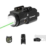 Skywoods Pistol Laser Light Combo - 1200 Lumens Green Laser Flashlight Combo for Glock Rifle with Picatinny 1913 Rail Mount, Tactical Gun Laser and Flashlight, Rechargeable 1000mAh Battery (3''*2'')