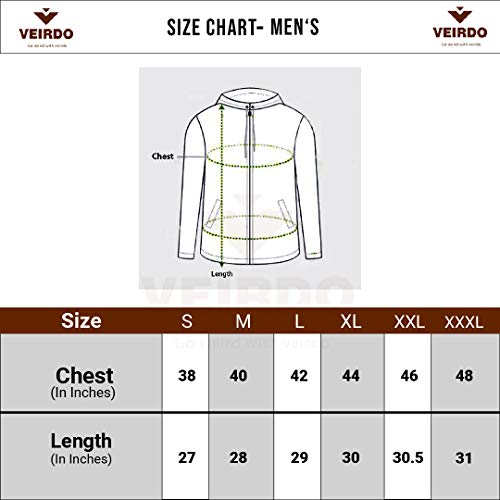 Image of Veirdo Men's Regular Fit Cotton Sweatshirt Hoodie - Multicolor