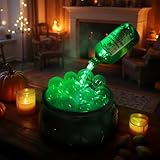 MCJC Halloween Decoration LED Cauldron Potion Bottle Light, 5 Lighting Modes, 4 Colors, Indoor DIY Magic Witch Prop