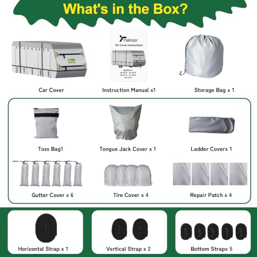 Yelmzir 420D Oxford RV Cover 24-27ft