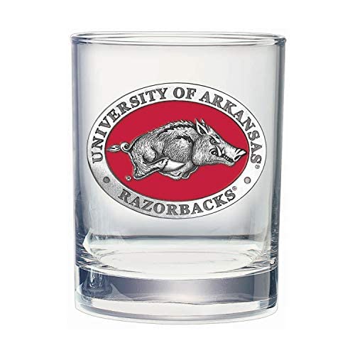 Heritage Pewter Arkansas Double Old Fashion | Double Rocks Glass 14 OZ for Liquor | Expertly Crafted Pewter Glass