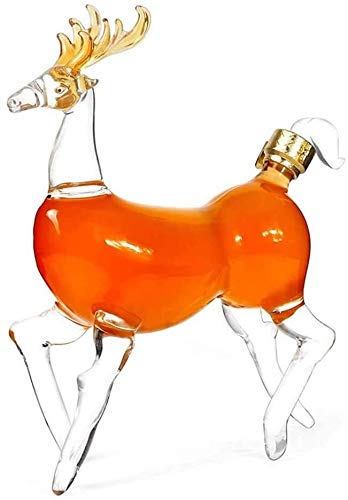 Deer Wine Decanter 500ml, Glas Craft Wine Fles, Lood Free Crystal Liquor Decanter voor Bourbon, Scotch of Whisky whisky… - Afbeelding 6