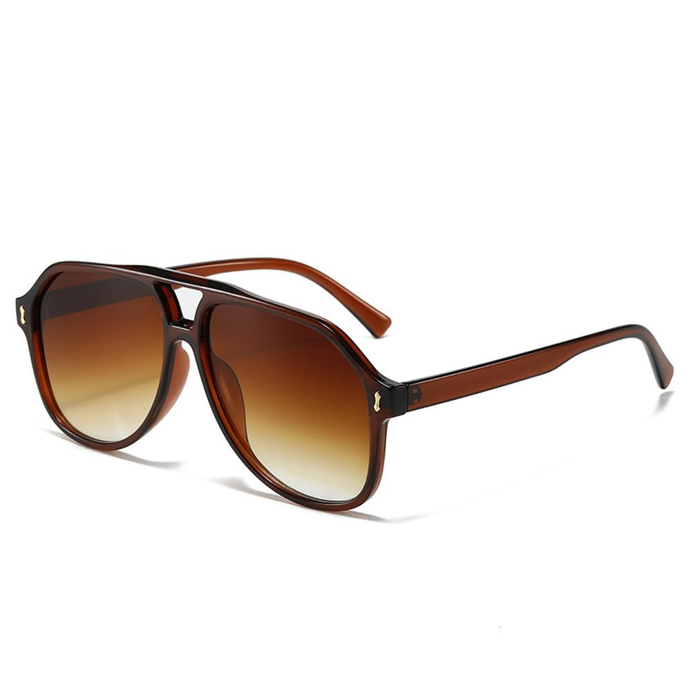 Lunettes de soleil surdimensionnées double pont pour masquer la fatigue et protéger