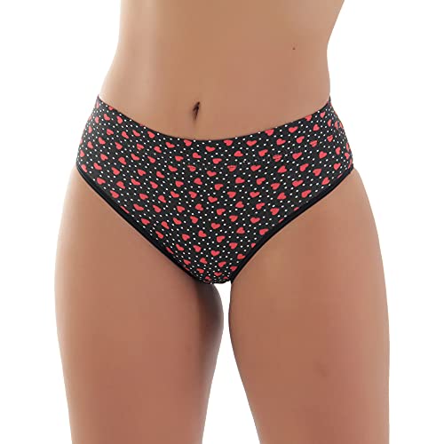 Kit com 6 Calcinhas Cintura Alta Conforto Algodão