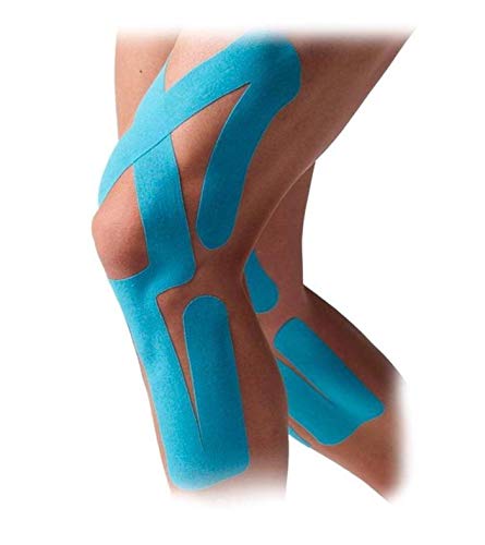 Rolo Fita Kinésio 5 x 500 Cm Tape Bandagem Elástica Funcional Adesiva Azul Musculação Esporte Hipoal