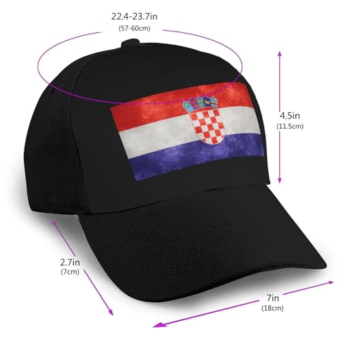 Flag of Croatia Unisex Classic Adjustable Curved Brim Baseball Cap, Trucker Hat2