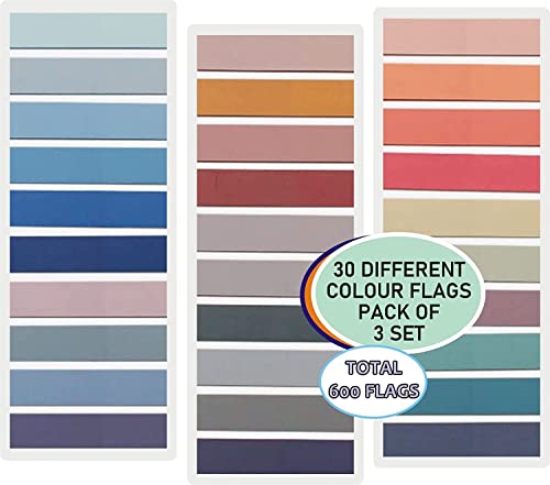 Image of Sticky Tabs Sticky Index Tabs for Annotating Books Page Markers Transparent Sticky Notes Colorful Morandi Sticky Book Tabs (3 Packs | 600 Pcs)