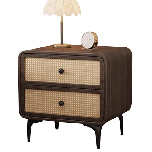 ZMNXAS Rattan Bedside Cabinet Twin Set, Bedside Table, nightlight Cabinet,