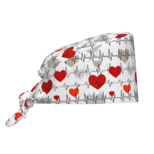 Image of Working Cap Scrub Cap with Sweatband Adjustable Unisex Women Tie Back Hat Nurse Surgical Caps