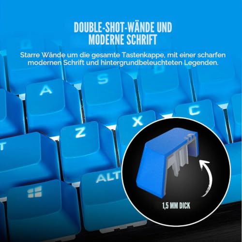 Corsair PBT Double-Shot Pro Keycap Mod Kit, blau – Ansicht 3