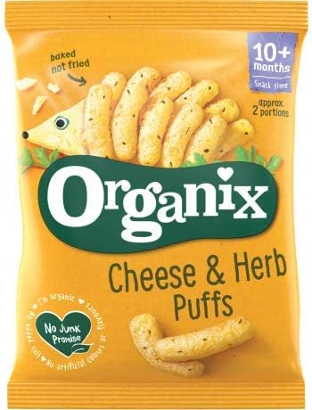 Organix | Cheese & Herb Curly Puffs | 4 X 15G