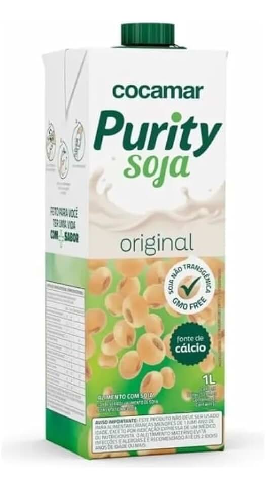 Purity Bebida de Soja Original, Vegetal, Sem Lactose, Sem Glúten, Fonte de Proteína, 1 Litro
