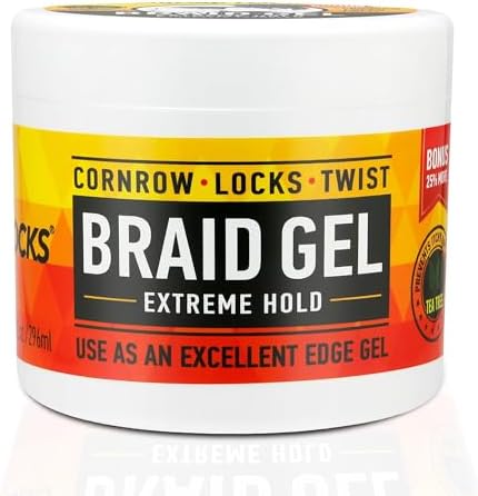 AllDay Locks Braid Gel Extreme Hold, Moisturizing Edge Control, 10 Oz