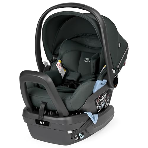 Image of PEG Primo Viaggio Lounge - Rear Facing Infant Car Seat - Metal | Reclining Rear Facing Infant Car Seat, Includes Base with Load Leg & Anti-Rebound Bar, for Babies 4 to 30 lbs, Made in Italy
