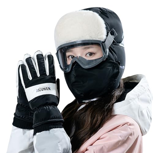Sunnyuk Sotocasco Moto Invierno Lana - Capucha de Motocicleta Máscara de Esquí a Prueba de Viento Capucha de Lana Caliente Gorra Deportiva de Invierno Calentador con Capucha