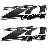 Aimoll 2pcs Z71 4x4 Emblems Badges, 3D ABS Decal Emblems Replacement for Chevy GMC Silverado (Chrome...