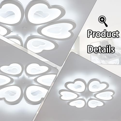 Plafonnier Moderne LED Encastré 54W Blanc Télécommande 3000K-6000K - 6