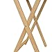 eHemco Oversized Hardwood Folding TV Tray Tables for Eating, 25.5 Inches, Natural, Set of 2