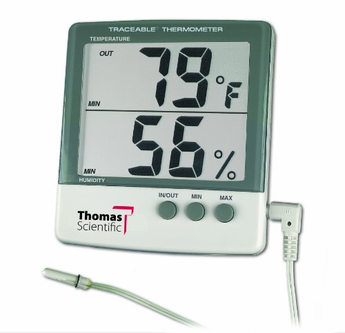 Thomas 4184 ABS Plastic Traceable Jumbo Thermo-Hygrometer, 1-1/8