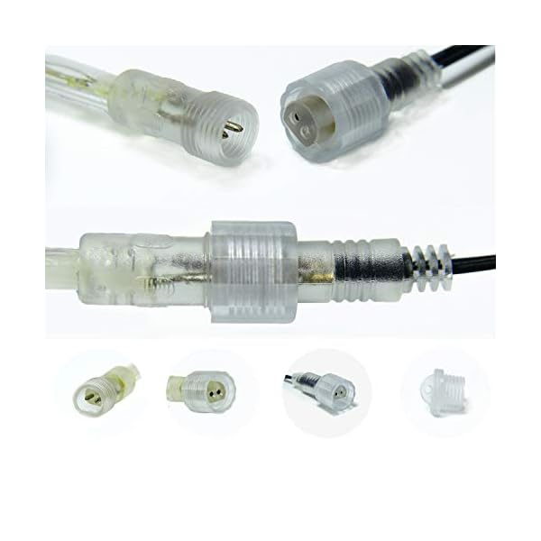 Areful led rope lights outdoor, waterproof strip lights, 12v low voltage with adaptor, connectable and flexible - image 5