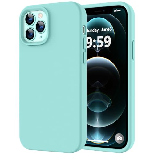 Image of LOVE 3000 Compatible with iPhone 12 Pro Max Phone Case | Thickening 2.1 MM Liquid Silicone | Anti-Scratch Microfiber Lining | Full-Body Duty Heavy Protection Case for Men, Sea Blue