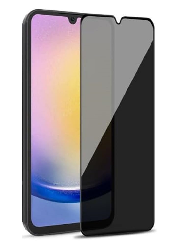 Image of for Samsung Galaxy A24 5G, A25 5G Edge to Edge Anti Spy Privacy Tempered Glass with Easy Installation Kit | Black (Pack of 1)