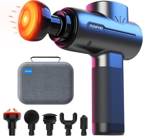 RENPHO Active+ Thermal Massage Gun with Heat & Bluetooth