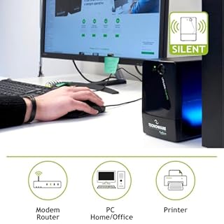 Tecnoware Power Systems UPS 650VA per PC/Modem, NO Gaming/Console, Gruppo di Continuità ERA PLUS, 2 Schuko, Protezione Blackout e Sbalzi tensione per PC, Modem, Videosorveglianza, Punto Cassa, NAS