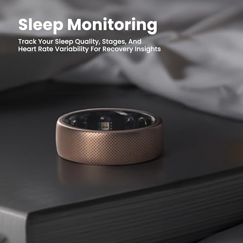 Image of Amazfit Helio Smart Ring, Wearable Fitness Tracker, Sleep Heart Rate Health Monitor, No App Subscription, 4 Days Battery Life, Fast Wireless Charging, 10 ATM Water-Resistance (Size 10)